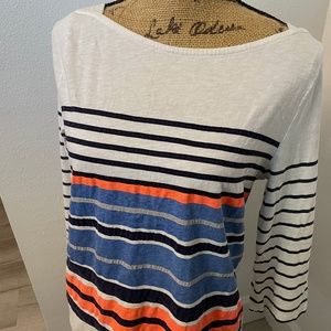 J.Crew Stripe Three-Quarter Length sleeve - Size L